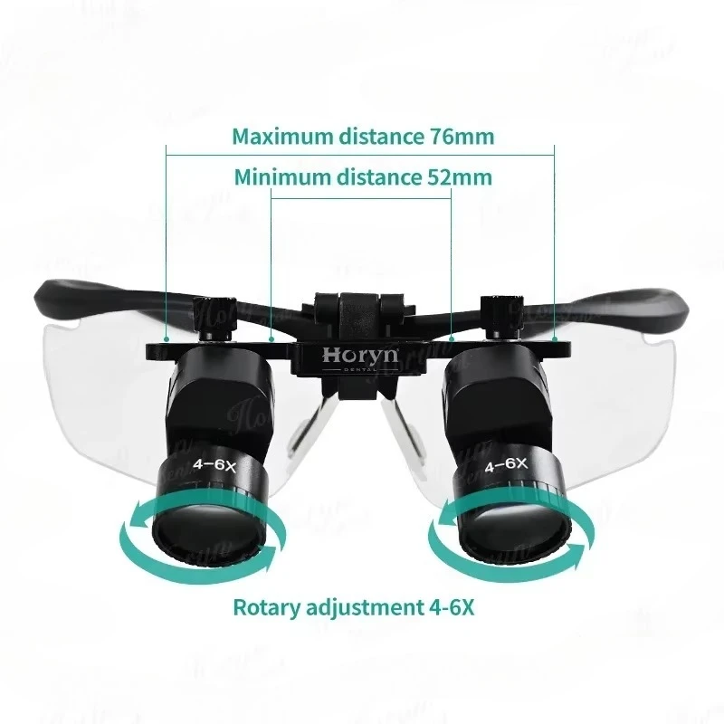 4X 5X 6X Lab Binoculars Magnifigers  Loupes with Light 5W Blub Wire Headlight Headlamp Lithiums Battery 300-600mm