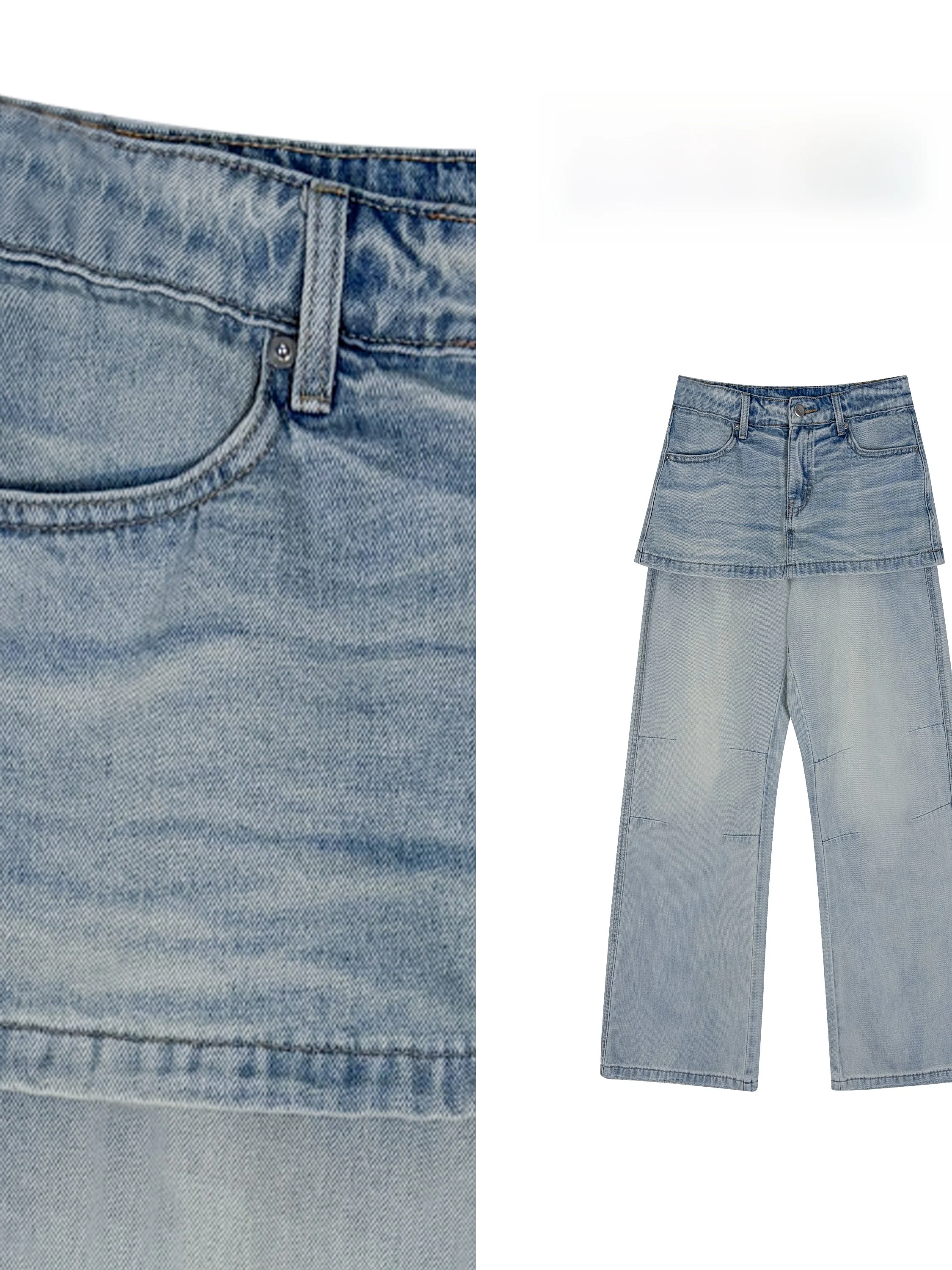

Casual Fashionable Versatile Spring 2026 Denim Jeans High Waist Wide Leg Cotton Color Breathable Comfortable
