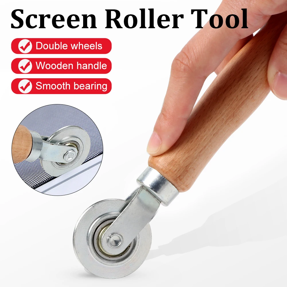 

Screen Rolling Tool,A Must Have Tool for Installing Window and Door Screens,Wood Handle and Steel Wheels,Durable and Easy to Use