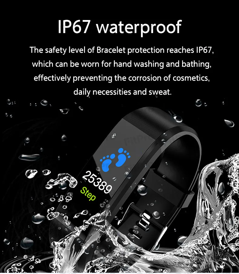 TESDINE 115plus умный браслет Bluetooth спортивный водонепроницаемый пульс кислород в крови мониторинг артериального давления для взрослых TESDINE 115plus умный браслет Bluetooth спортивный водонепроницаемый пульс кислород в крови мониторинг артериального давления для взрослых