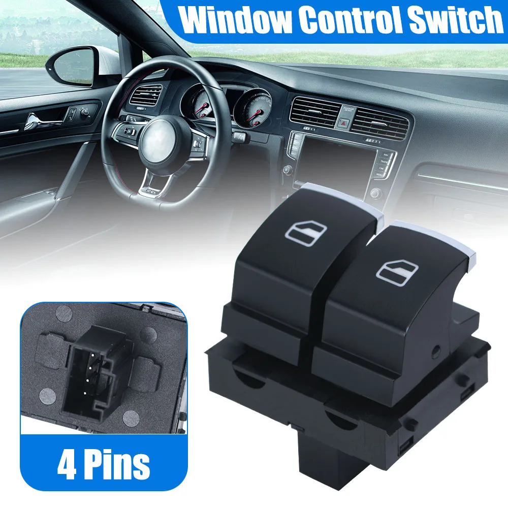 Window Control Switch Button For VW Eos Golf MK5 MK6 GTI 2 Door Scirocco Tiguan Polo 5K3959857/5K3959857A/5K3 959 857 A