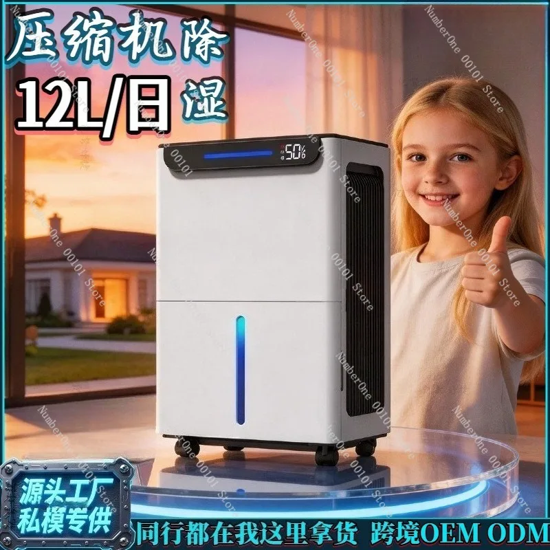 Large Capacity Compressor Dehumidifier for Home Bedroom Basement Rainy Season Negative Ion Air Dryer Intelligent Silent Moisture