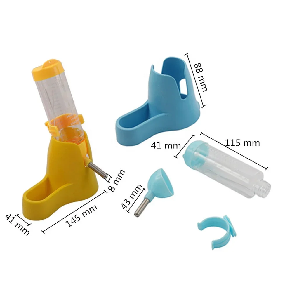 20 PCs Plastic Hamster Drinker Water Bottle Dispenser Hanging Pet Guinea Feeder Rabbit Drinking Dispenser