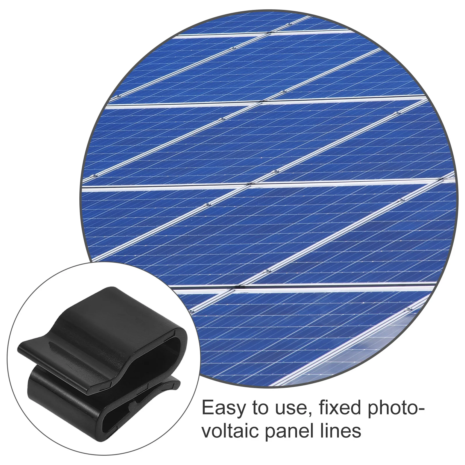 

50Pcs Plastic Cable Clips Solar Panel Wire Clamps Photovoltaic Module Wiring Frame Cable Clips Wiring Frame Clip