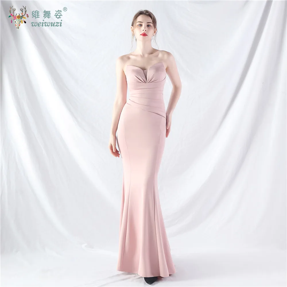 Sexy Backless Bodycon Zwarte Maxi Zomerjurk Vrouwen Elegante Luxe Bruiloft Lange Strapless Avondjurk Party Fishtail Jurk