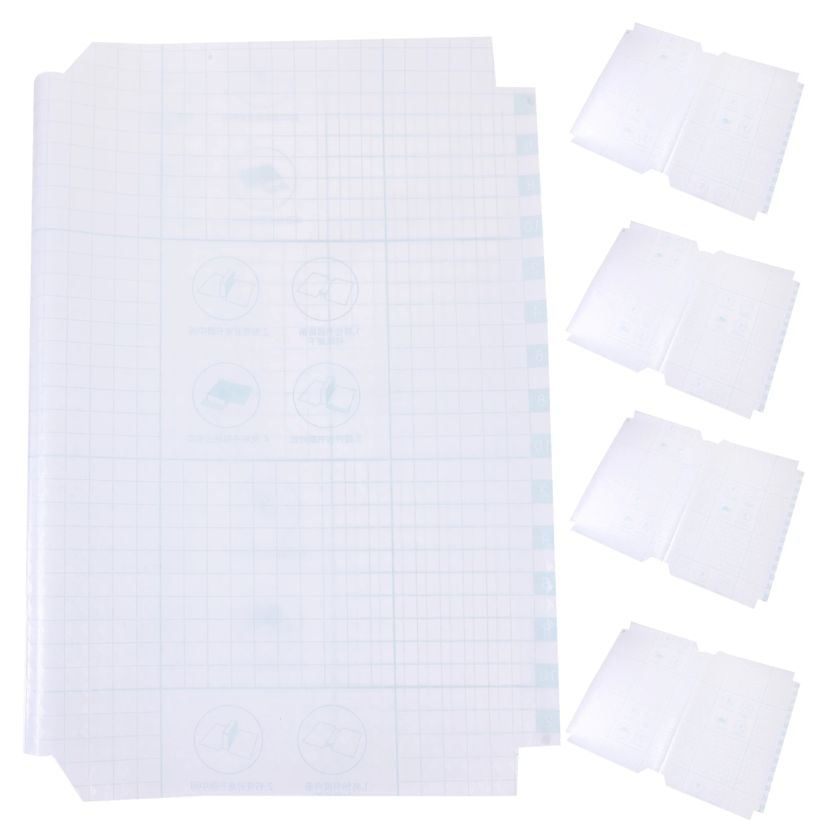

30pcs Book Cover Protection Sleeve Clear PP Material Waterproof Dustproof Transparent Design Practical Student Supplies