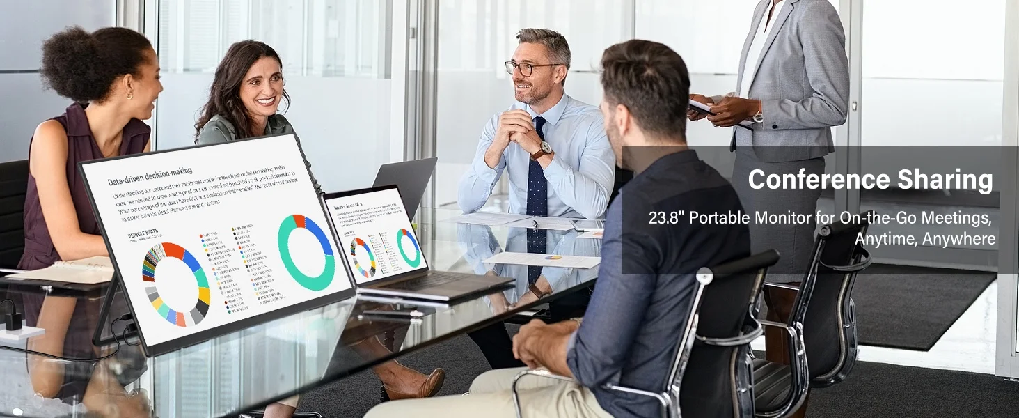 UPERFECT 24 Zoll 120 Hz tragbarer Gaming-Monitor FHD 180 ° Einstellbares großes Laptop-Display, externer zweiter Bildschirm für PC-Telefon, Steamdeck – Detail 21