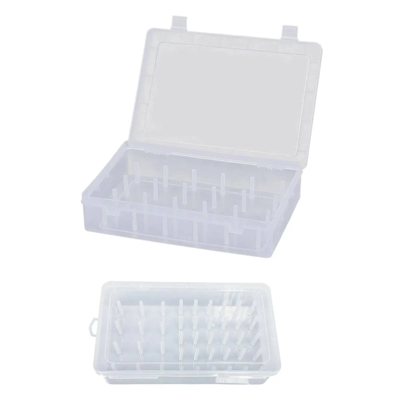 Sewing Thread Storage Box, Spools Thread Organizer Container, Transparent