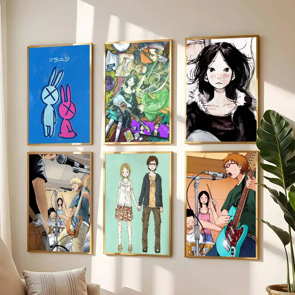 1 Stück Anime S-Solanin Poster Aufkleber Druck Wasserdichter Wandkunstdruck für Wohnzimmer Schlafzimmer Heimdekoration