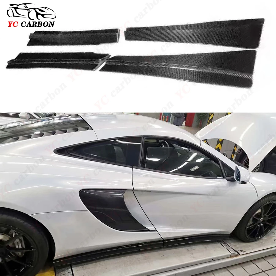 For McLaren 12C-MP4 650S 675L High quality Carbon Fiber Side Skirts Splitters Cupwings Winglets Canards Apron body kit