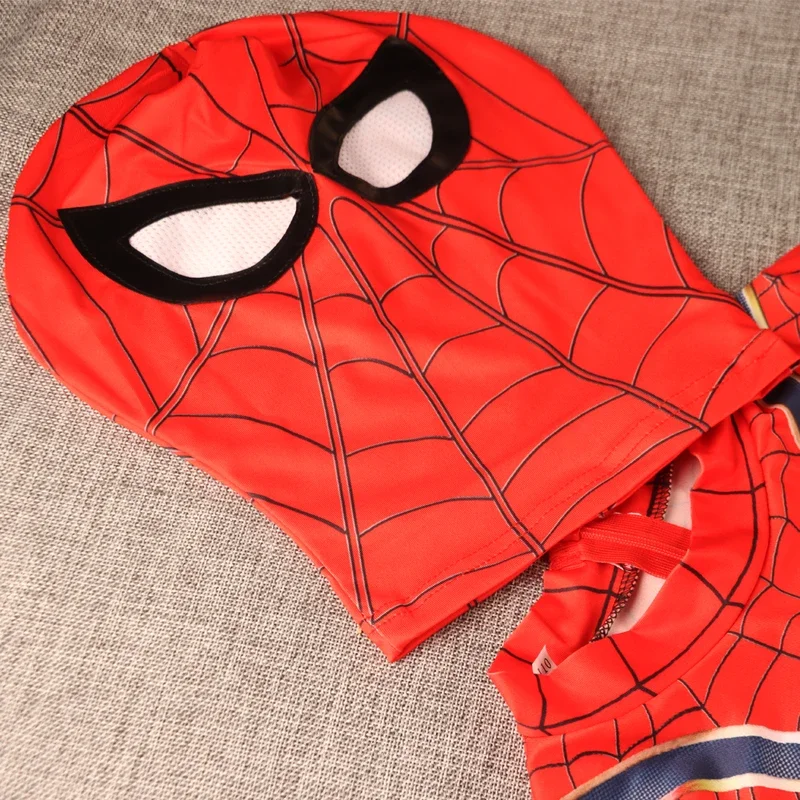 SN55Marvel's Spider Man Iron Suit 3-13 anni Ragazzi Costumi Cosplay Spiderman Nuovo vestito Spandex Bambini Compleanno Natale G @ 54WE