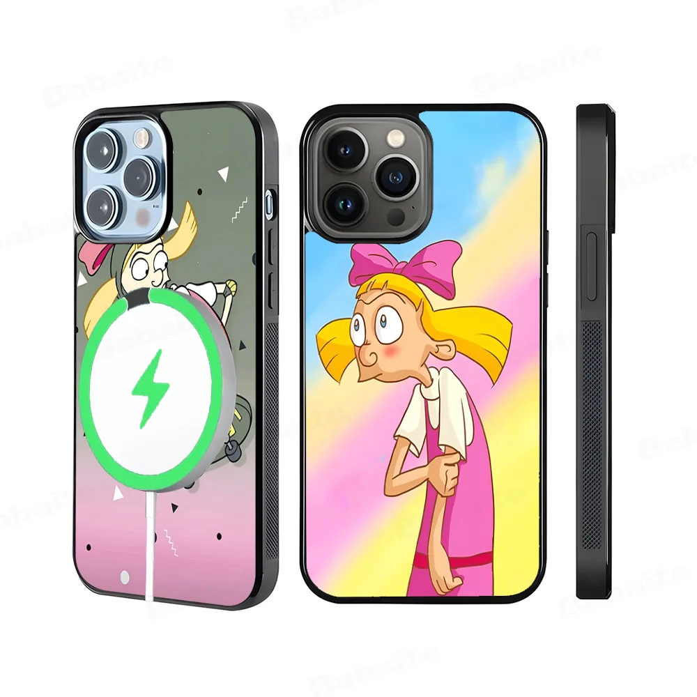 H-Hey A-Arnold H-Helga Phone Case Magnetic Case For IPhone 16 14 13 12 11 15 Pro Max Plus For Magsafe Wireless Charge Cover