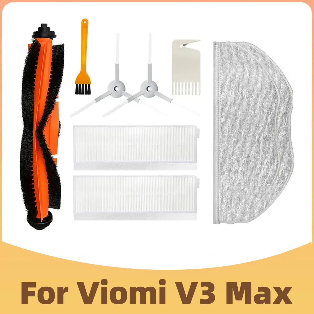 Compatible con Xiaomi Viomi V3 Max Robot aspirador Cepillo Lateral principal filtro Hepa fregona trapo repuestos V-RVCLM27BB