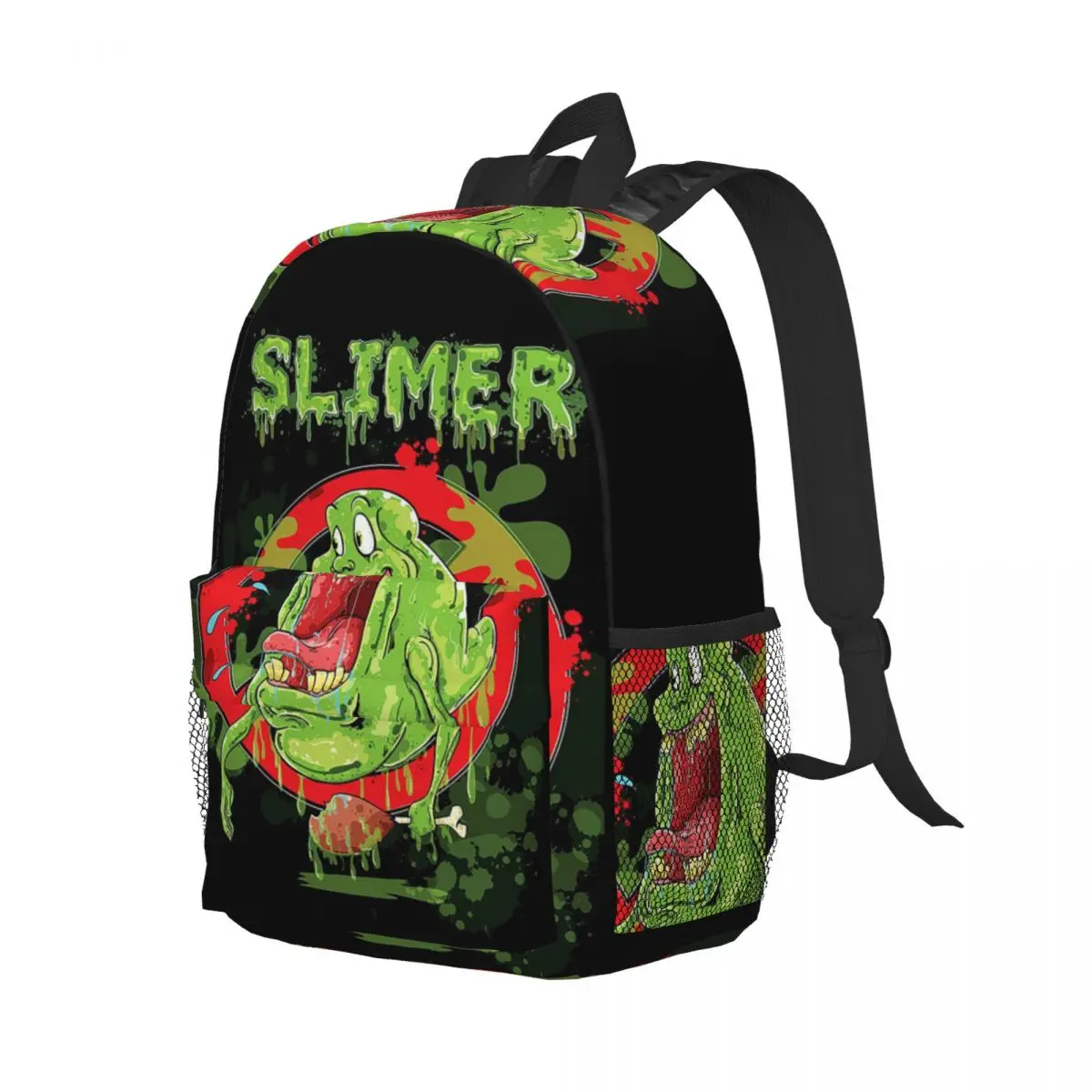 حقيبة ظهر Ghostbusters Slimer للطلاب والأولاد والبنات حقيبة كتب للأطفال حقيبة مدرسية حقائب كتف للكمبيوتر للرجال والنساء #1