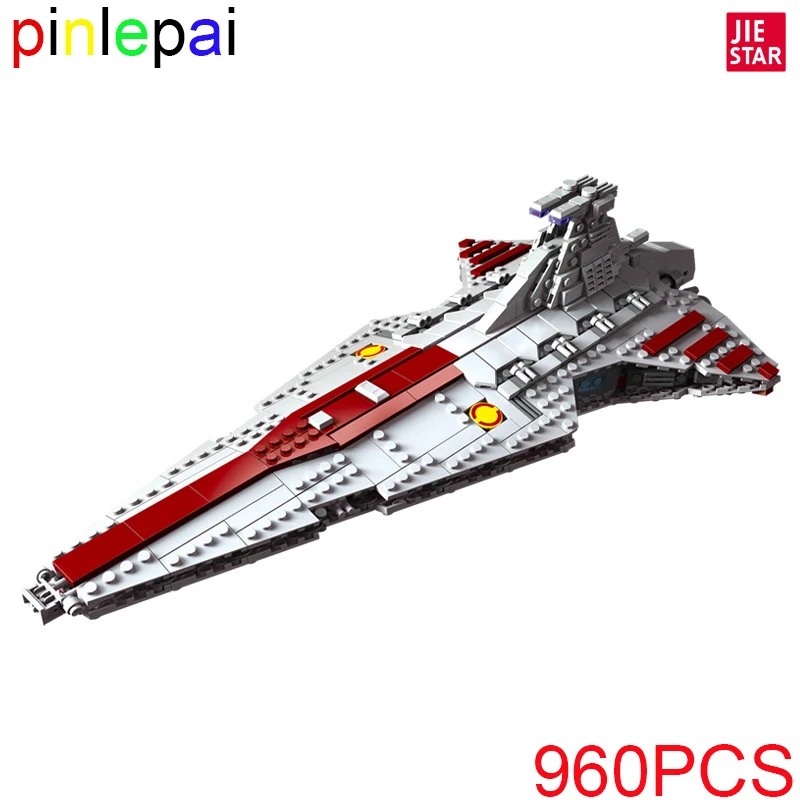 Pinlepai Jiestar Star Plan Building Blocks Block Bricks Brick Venator Destroyer Spaceship Model Moc Battleship Toys For Children