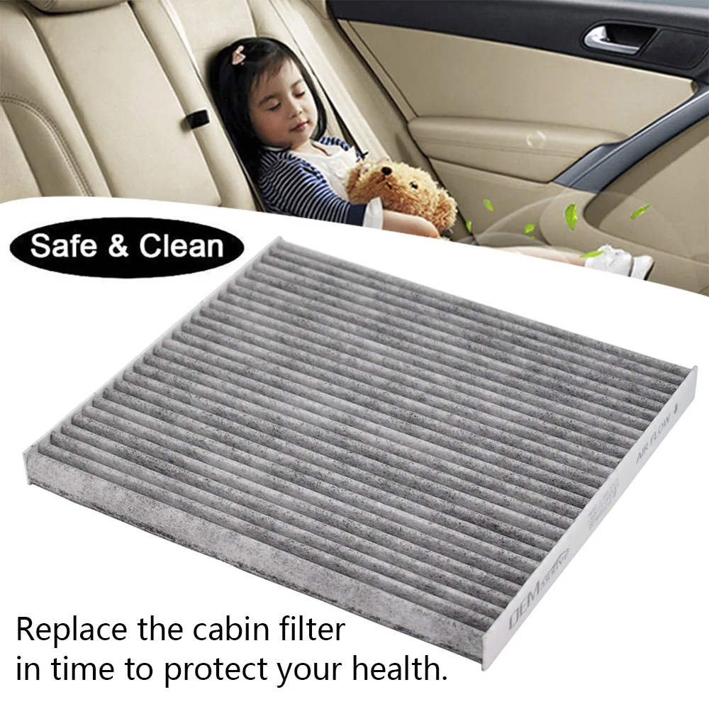 2x Car Pollen Cabin Air Conditioning Filter Activated Carbon For Hyundai Grand Santa Fe DM Sonata YF Kia K5 2012 2013 2014 2015