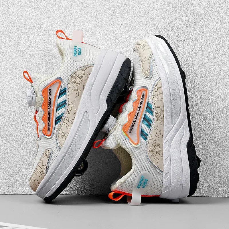 

2025 Kids' Fall & Winter Heelys: Girls' Invisible 2-Wheel Skates + Boys' White Roller Shoes