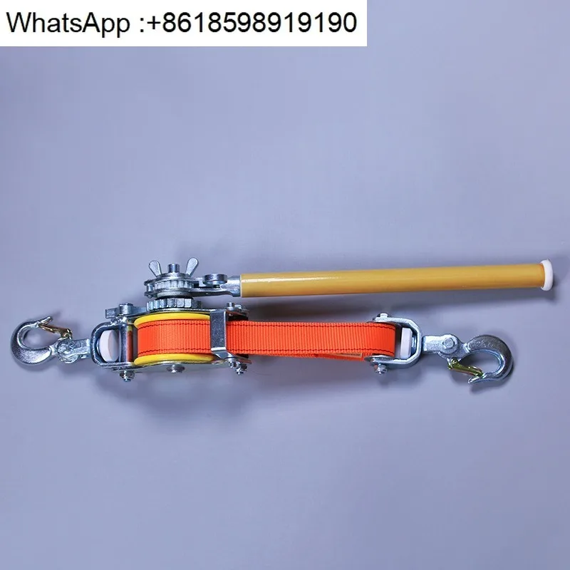 

Japanese style manual tensioner for power construction, insulated tightener for cable fixing, insulated cable puller