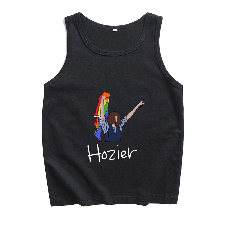 Hozier Concert Pride Flag 2024 Unisex Tank Tops Vest Casual Summer Regular T-Shirt Printing Music Fans Gift T-shirt Sleeveless