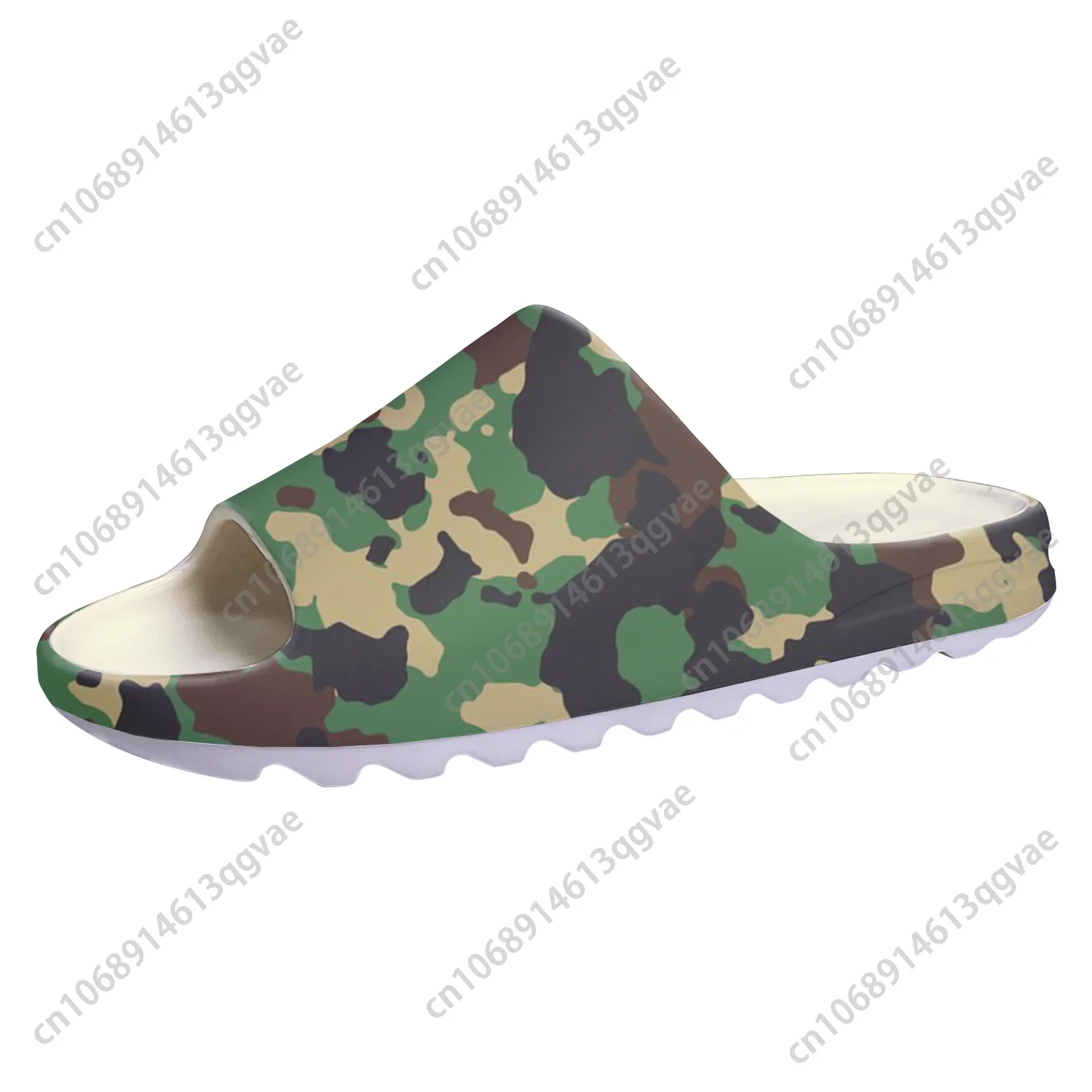 

Camo Force Soft Sole Sllipers Home Clogs Step on Water Shoes Mens Womens Teenager Army Camouflage Customize on Shit Sandals