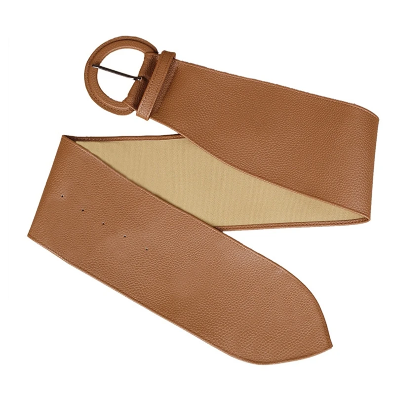Cinturón corsé cuero sintético para mujer, vestidos, abrigo, vestido, cinturón decorativo, cinturón con sello cintura,