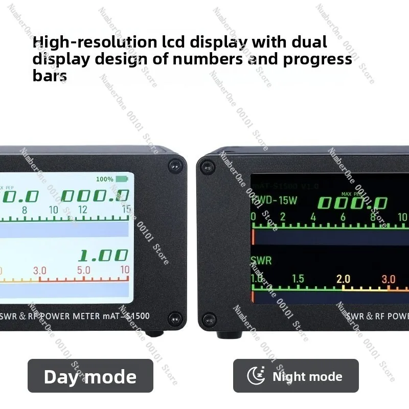 S1500 digital display SWR meter and power meter, high precision 1.8-30MHz 1500W, suitable for shortwave radio stations