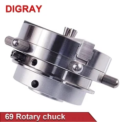 DIGRAY D69 Auto Lock Rotary Attachment CNC Router Laser Engraving Machine Rotary Axis Chuck for Ring Bracelet Jewelry Marking.