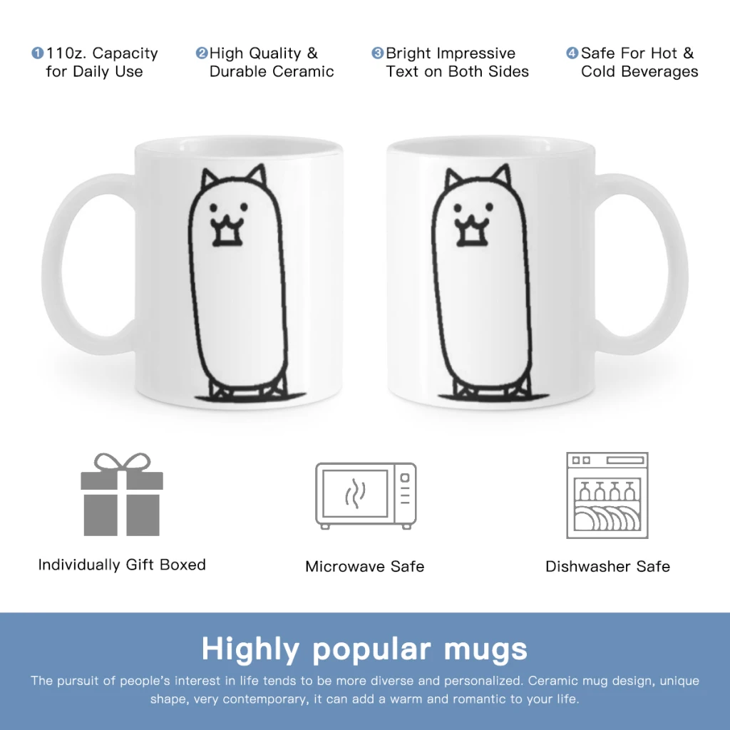 New The Battle Cats Free shipping Coffee Cups Ceramic cups creative cups and cute mugs Personalized Gift Cup For Tea