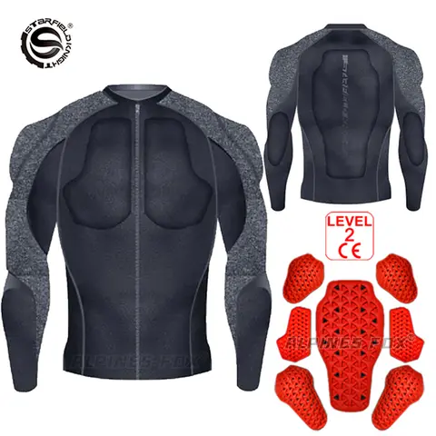 Veste d'été d'armure souple pour Moto pour hommes, niveau CE 2, vêtements de Protection pour Motocross, équipement de Protection pour l'équitation