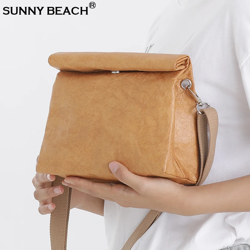 Design Paper Single Shoulder Bag Leisure Bag Messenger Bag New High Quality Kraft Paper Women Bag