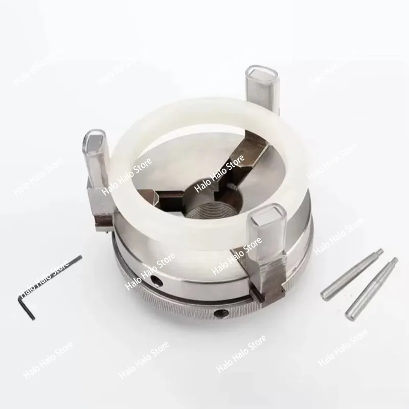 80mm 3-Jaw Self-Centering Chuck Reversible Jaws Clamping Fixture for DIY Jewelry Wood Turning Lathe Tool
