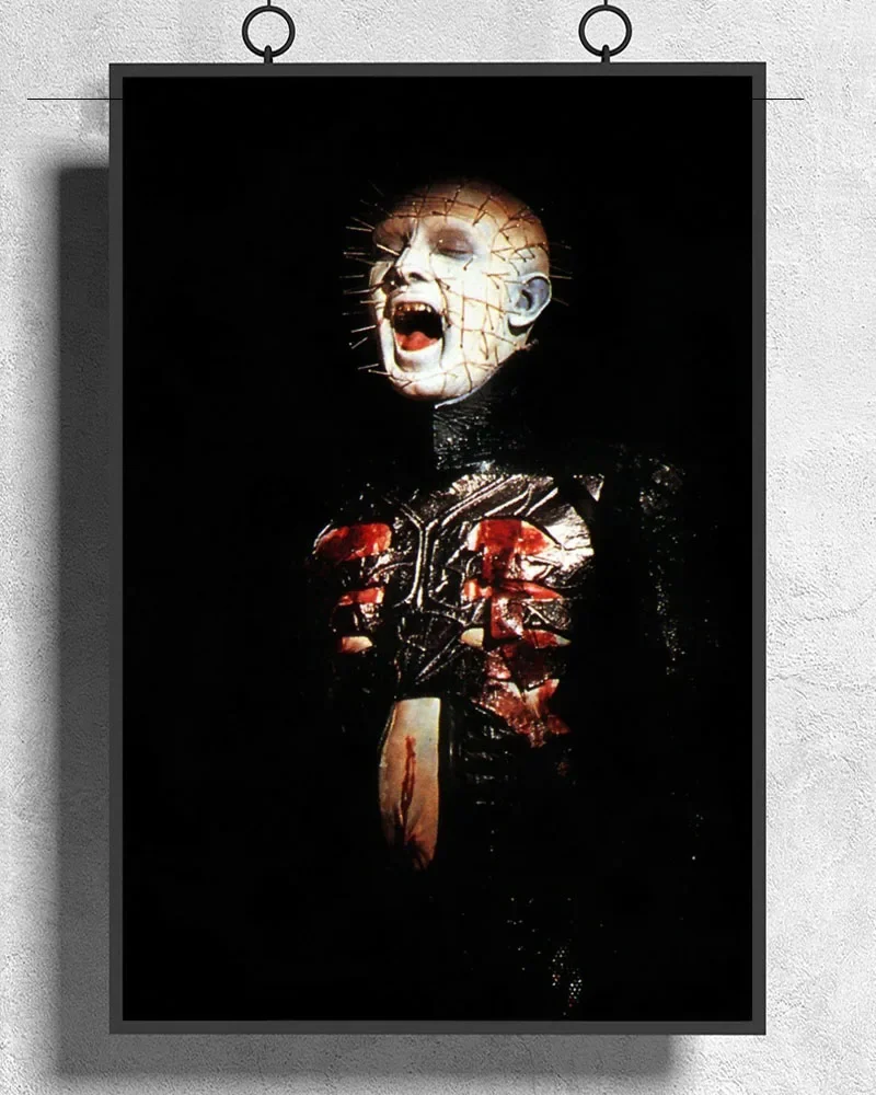 L095 HELLBOUND HELLRAISER II 2 película Horror Pinhead Cenobita tela de seda póster arte decoración pintura interior regalo