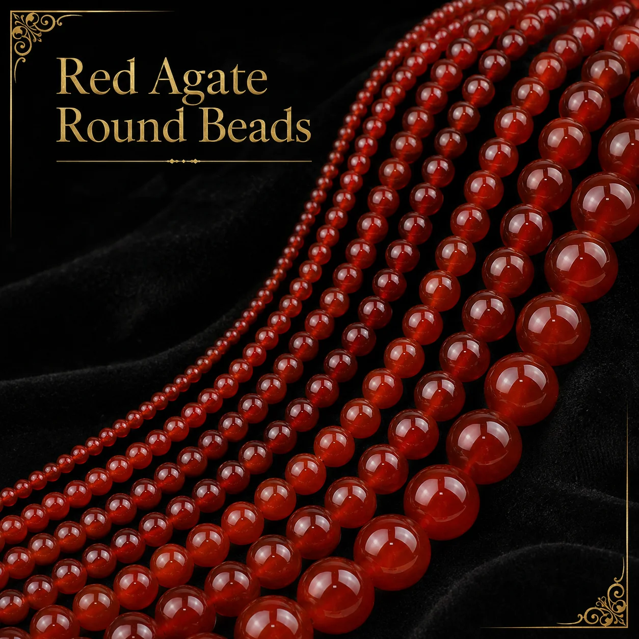 4-12mm 16 Stück Steine, halbe rote Achat-Abstandsperlen für die Herstellung von Schmuck, Armbändern, Halsketten, DIY-Zubehör