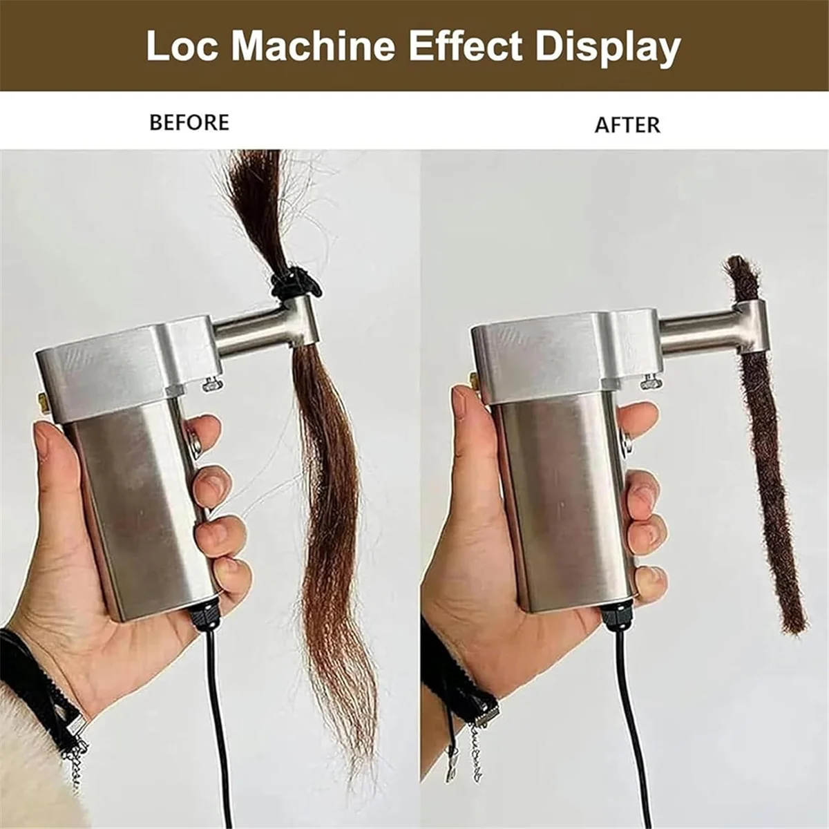 آلة Dreadlock الأوتوماتيكية A83Z - تجديل الشعر الكهربائي المحمول، مناسبة للشعر البشري والصناعي (6-16 مم) بقابس أمريكي #5