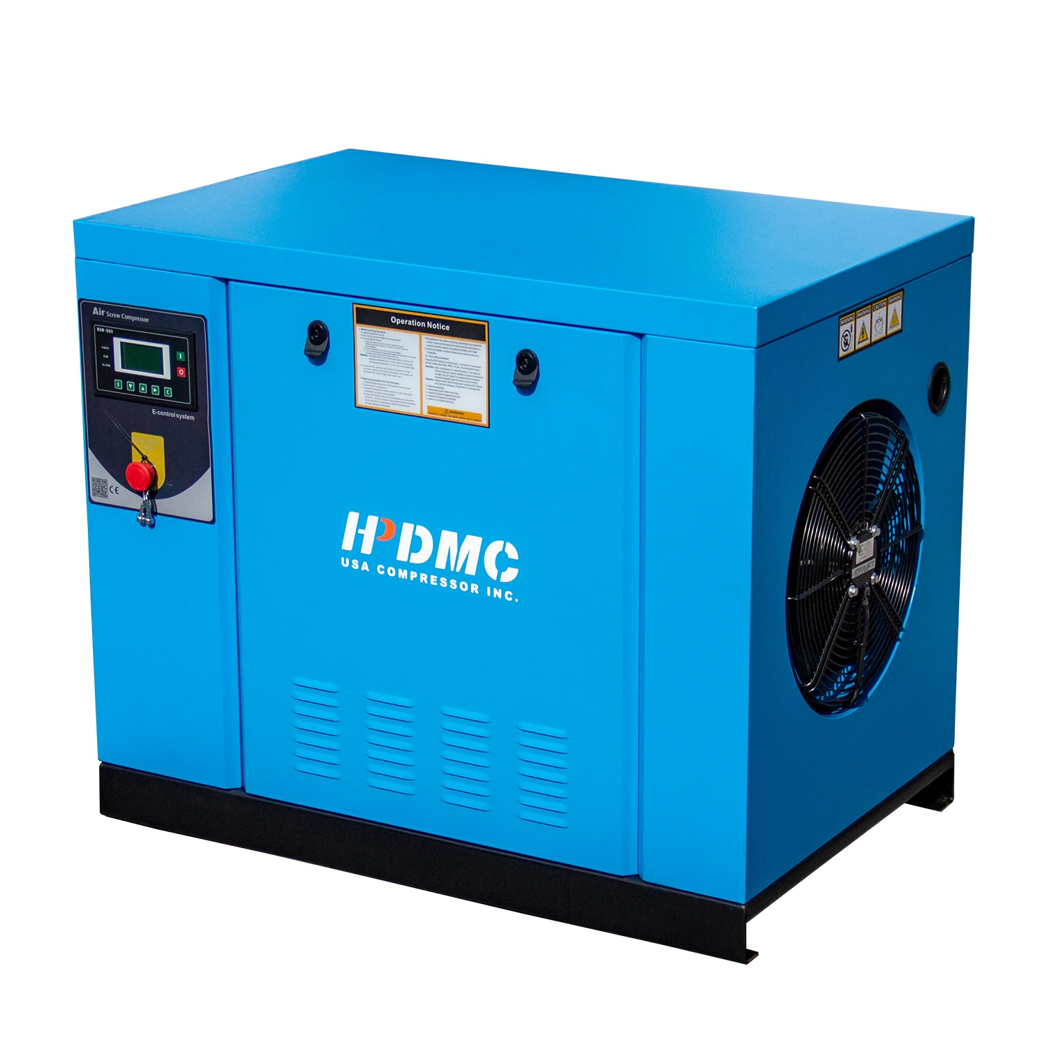 

HPDMC 5.5KW 7.5HP Rotary Screw Air Compressor 230V/1Ph or 3Ph 125psi Variable Speed Drive Heavy Duty Air Compressed System