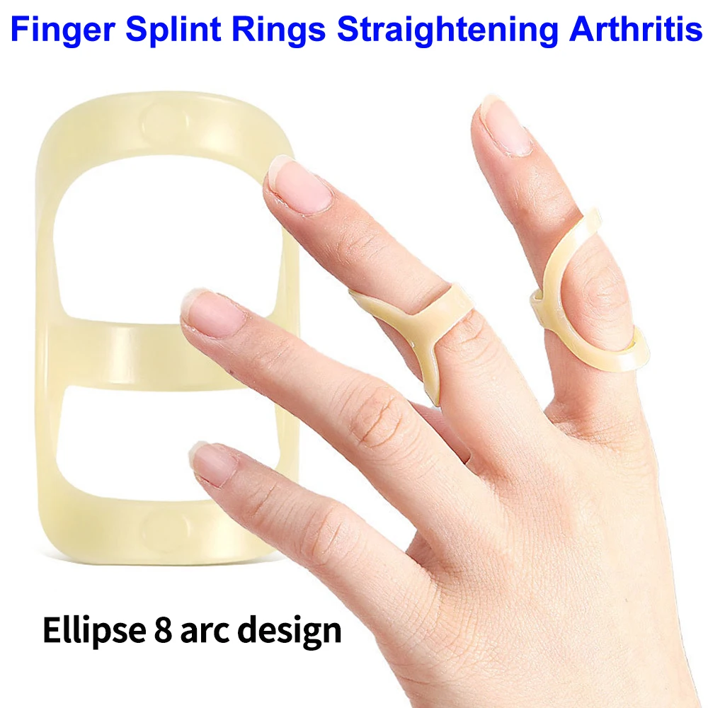 5/6 Stuks Vinger Spalk Vaste Ringen Verstelbare Vinger Gewricht Stabilisator Vinger Spalk Beugel Beschermer Rechttrekken Artritis