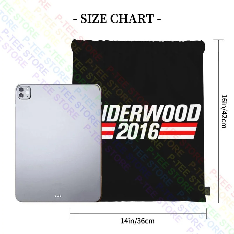 House Of Cards Underwood 2016 Presidential Elections Campaign Drawstring Bags Gym Bag Vintage Gymnast Bag