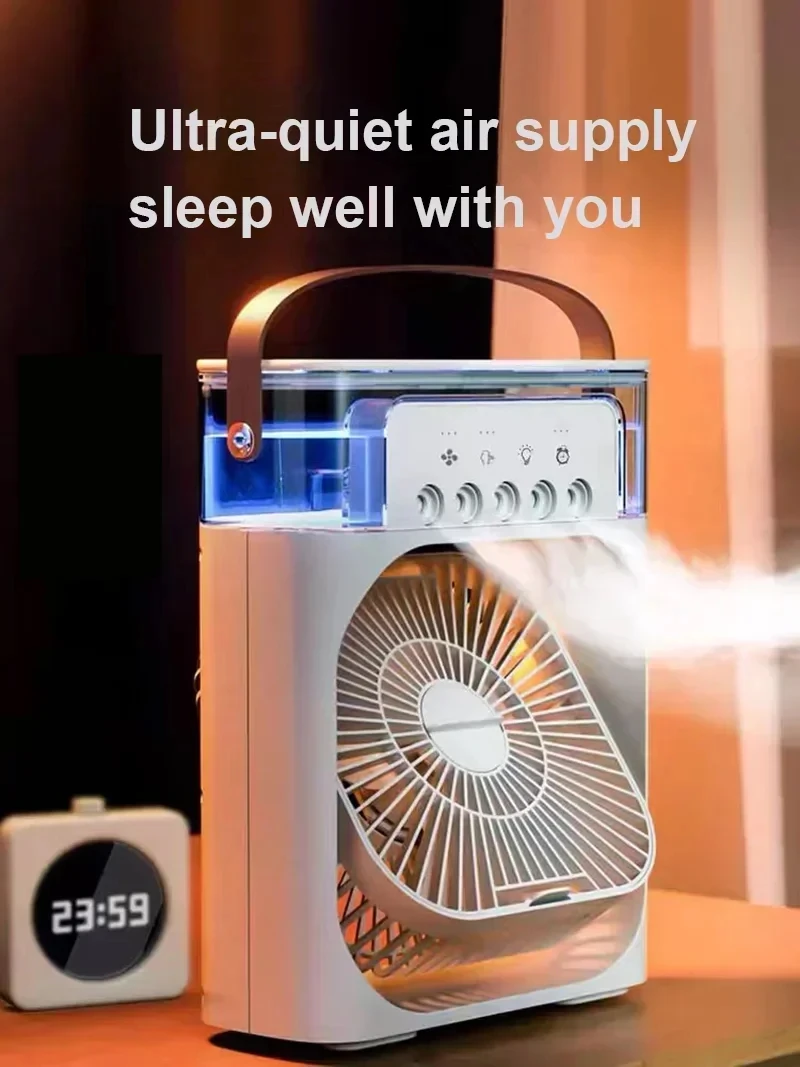 Mini air cooler fan with humidifier