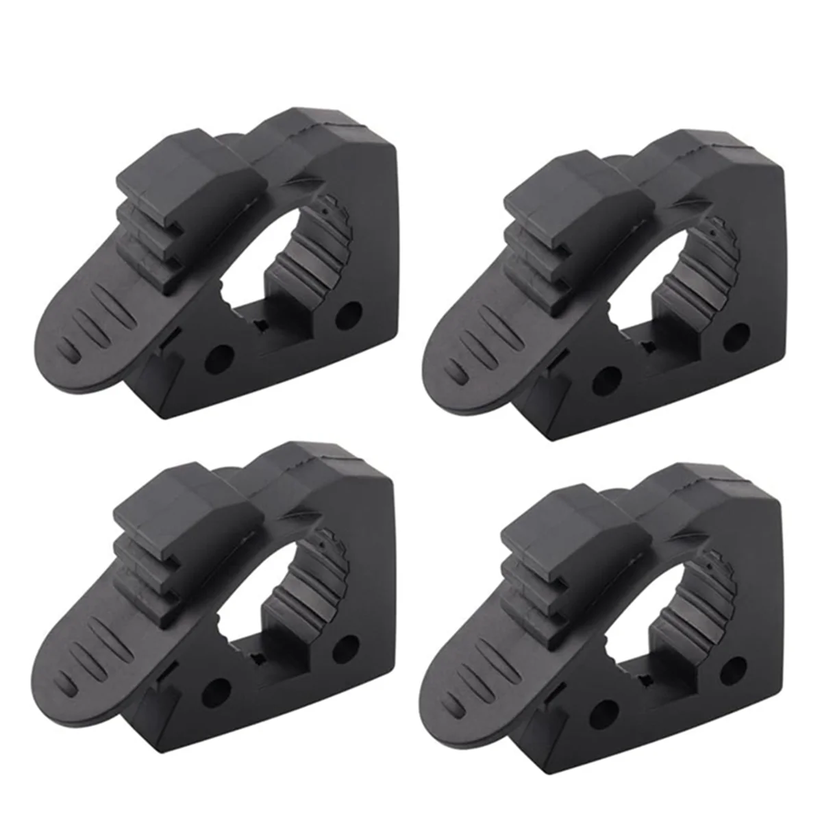 Jack Handle Keeper Shovel Holder Mount, Rubber Clamp Mount Fits 1-1/7Inch to 1-3/7Inch Diameter Tools - 4 Pack