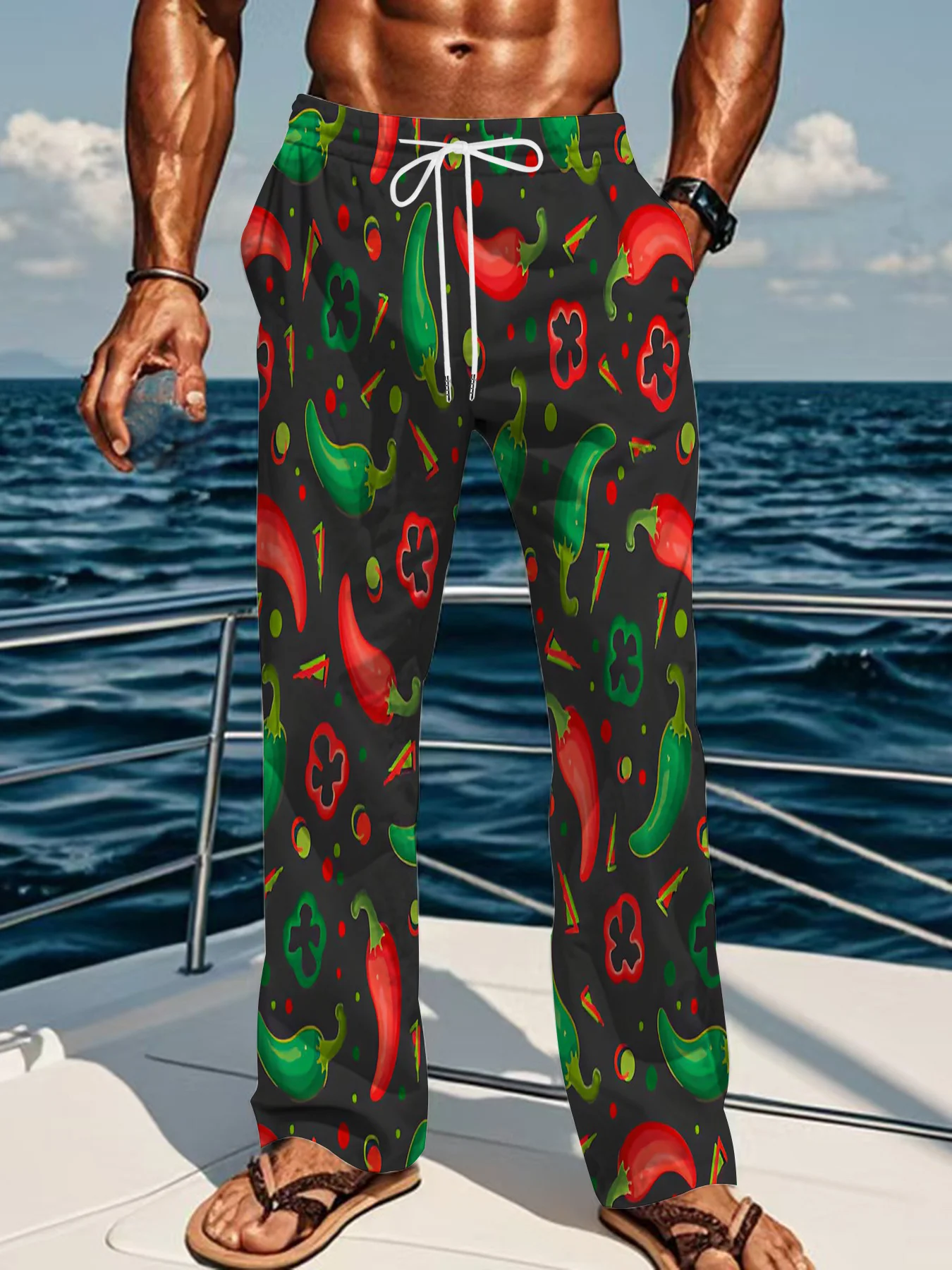 New Autumn/Winter Men's Pants, American Vintage Loose Straight-Leg Youth European and American Trend Casual Trousers