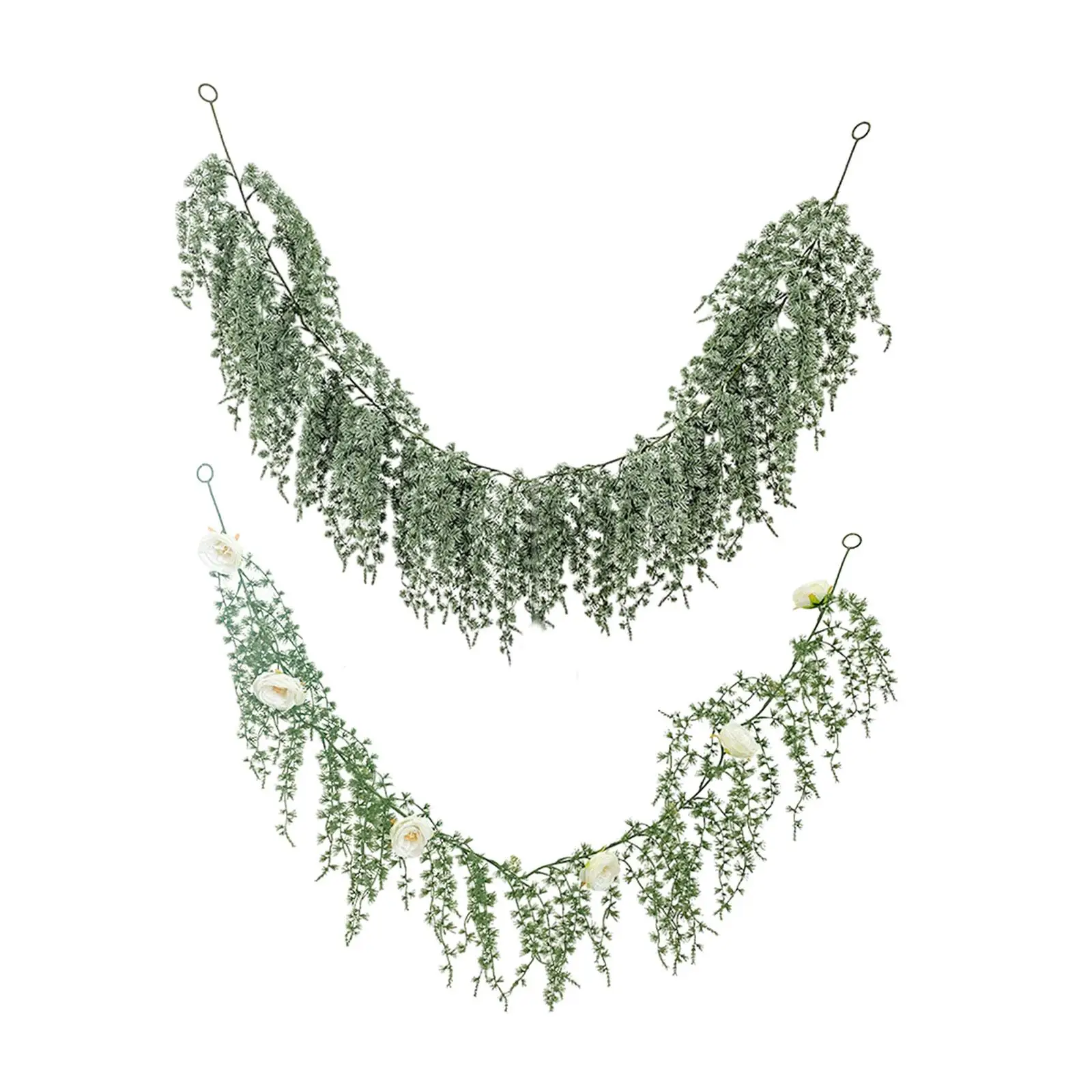 Artificial Vines Christmas Garland, Faux Garland Plants, Artificial Greenery Garland for Centerpiece Table Runner Mantel