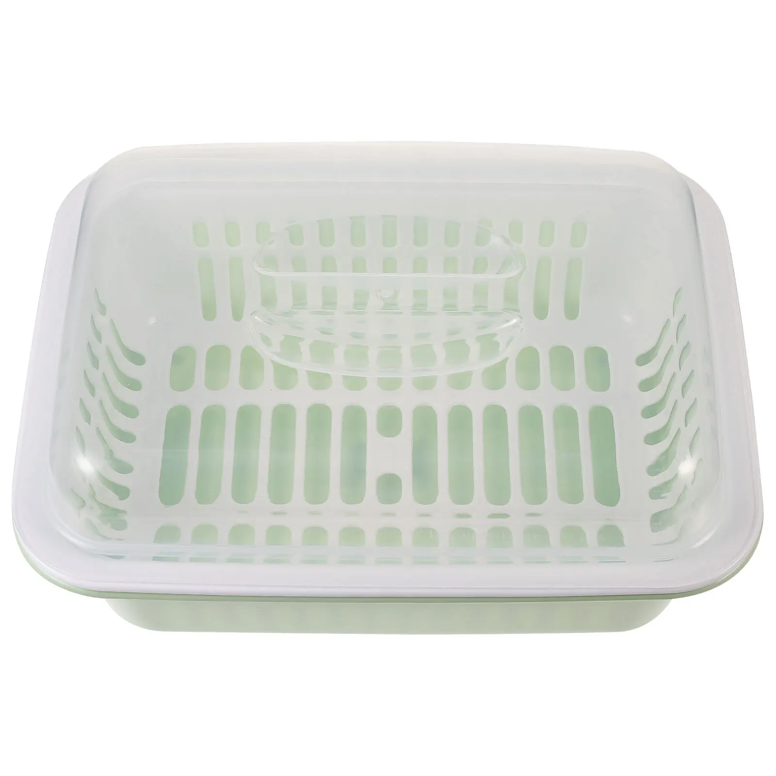 

Cutlery Drainer Rack Kitchen Dish Drying Storage Organizer Transparent Cover Drain Basket Eco-Friendly Pp Material