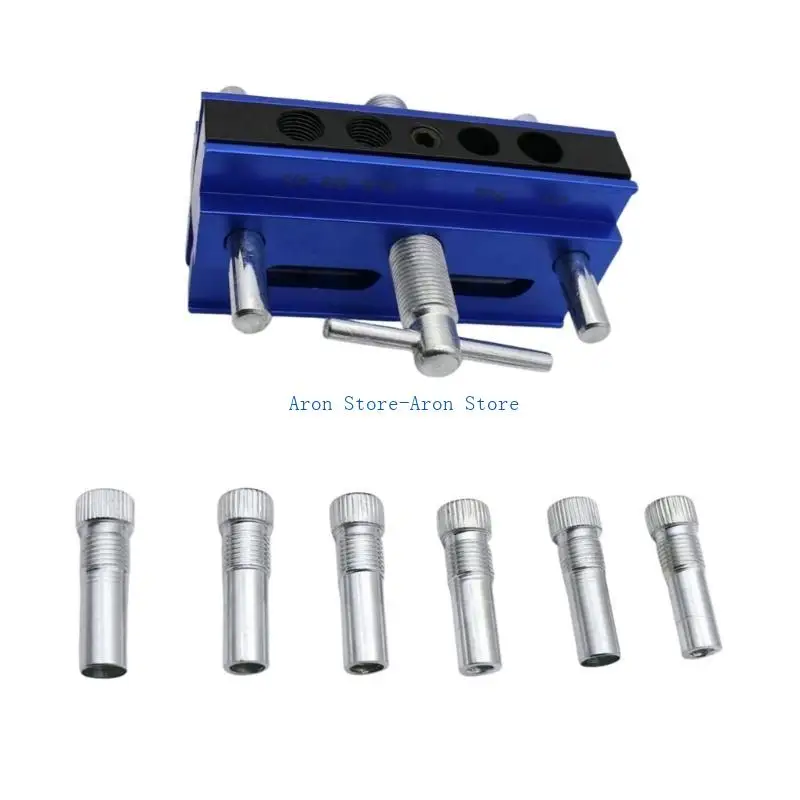 H3CF Centering Dowel Jig Kits Drill Guide Jig Block for Straight Holes with Drill