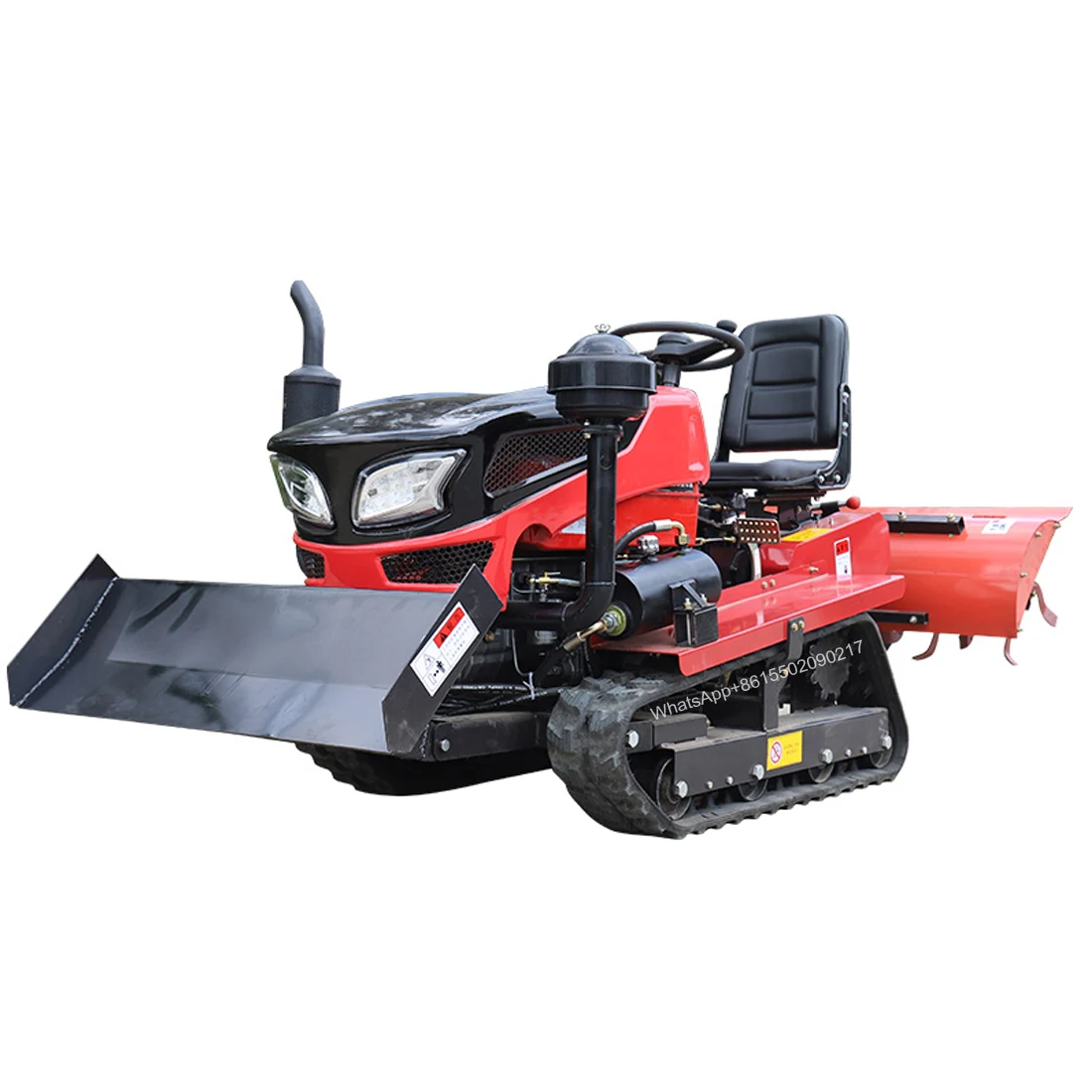 Agricultural crawler remote control rotary tillage tractor / arable land sowing diesel engine ditch paddy field dry land