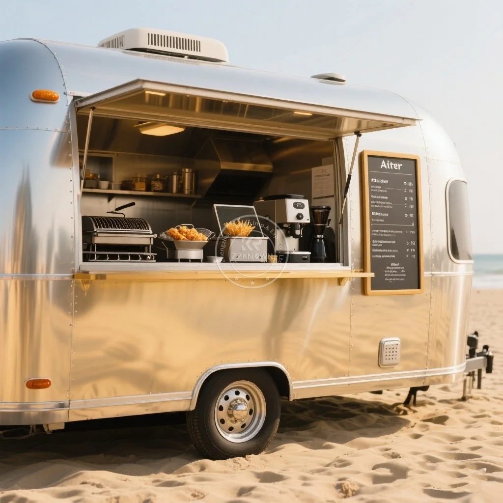 

Custom Food Truck Fully Equipped Coffee Bar Concession Coffee Kiosk Hot Dog Ice Cream Cart Food Trailer With CE