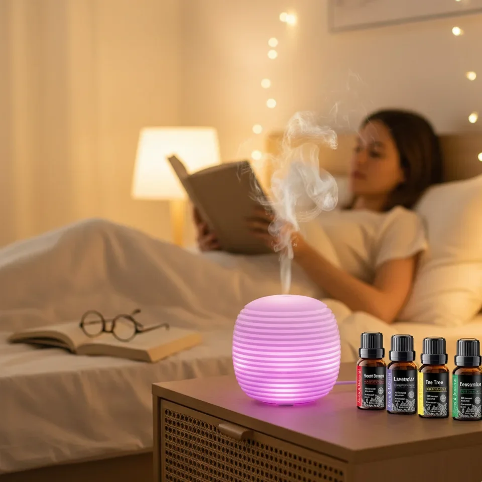 

Silent Mini Humidifier & Aromatherapy Lamp with 7 Soothing Colors for Office & Home diffuser car air freshener humidifier