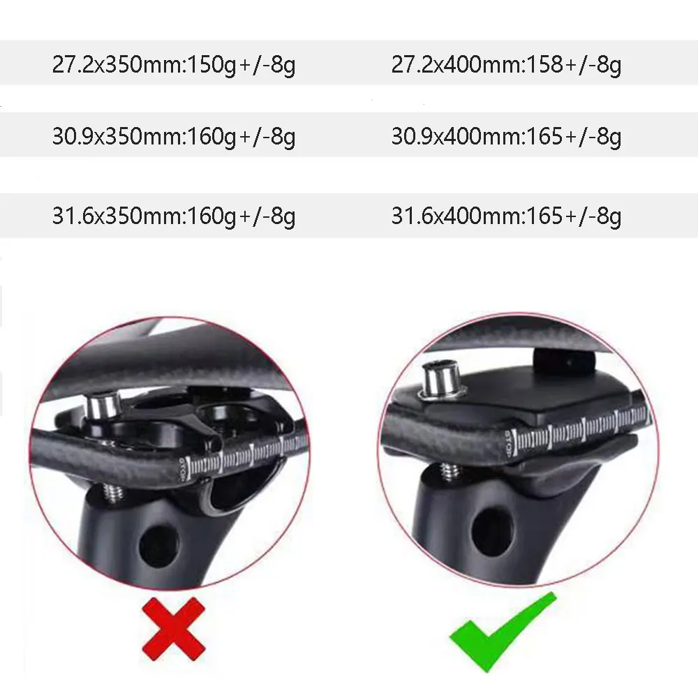 ELITAONE MTB Carbon Sattelstütze 27,2/30,9/31,6mm Offset 20mm Rennrad Sattelstütze mit Carbon Faser Basis Abdeckung 350/400mm – Detail 3
