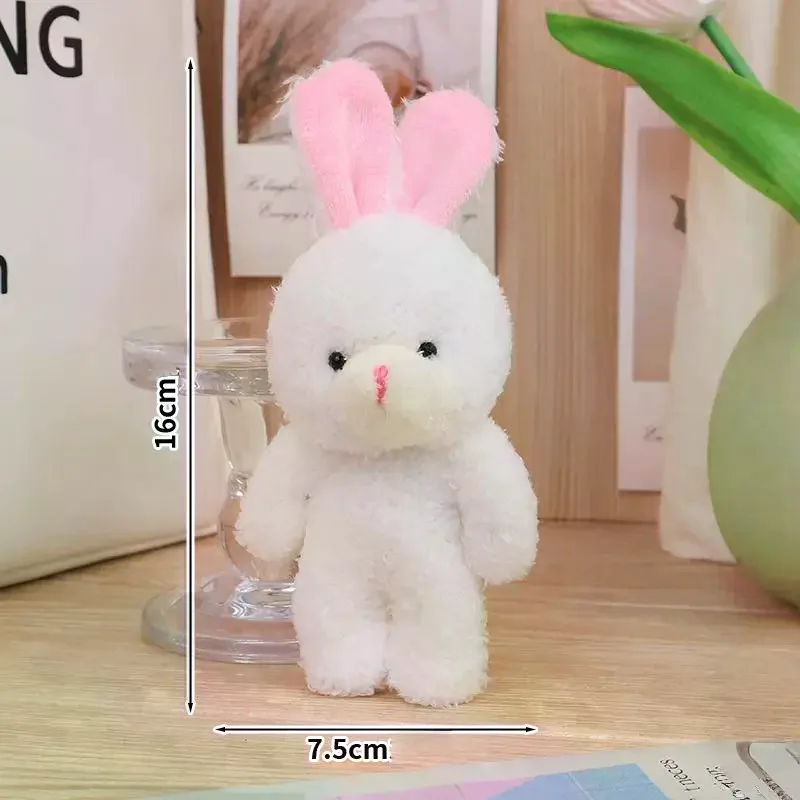 

Bunny Plush Keychain Easter Bag Pendant Soft Stuffed Rabbit Doll Kids Birthday Gift Cute Toy Ornament Party Favors