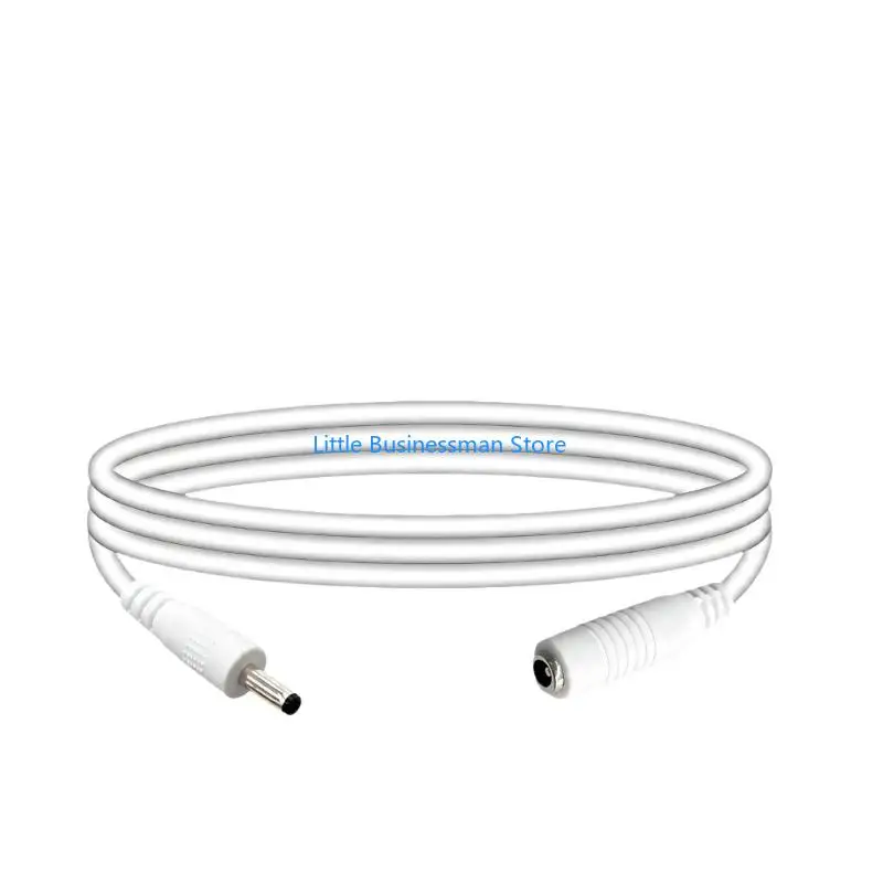 DC3.5x1.35 Male-to-Female Cable Extension with Ribbed Grip Housings for Routing M76A