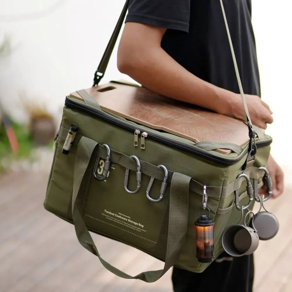 36L Tactical Picnic Bag Waterproof Thermal Cooler Backpack Portable Camping Storage Organizer Travel Cookware Tableware Bag